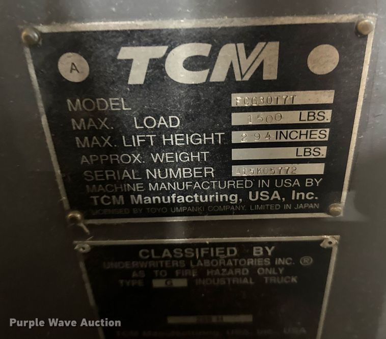 image for item EG6659 TCM FCG-30T-7T forklift