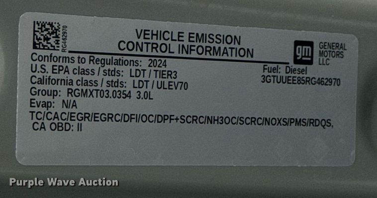 image for item EJ4809 2024 GMC Sierra 1500 Crew Cab pickup truck