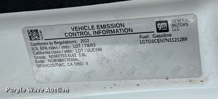 image for item EJ4812 2022 GMC Canyon Crew Cab pickup truck