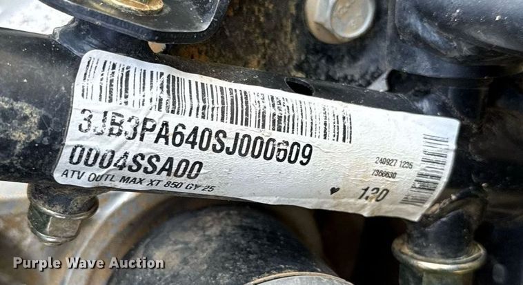 image for item EJ4818 2025 Can-Am Outlander Max RT 850 ATV