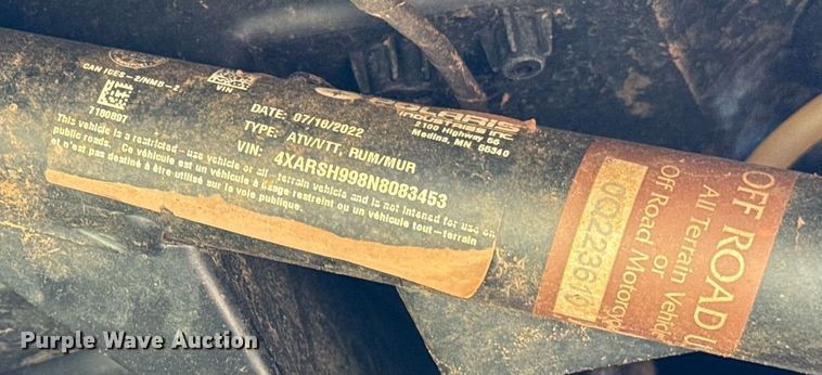 image for item EJ4819 2022 Polaris Ranger XP 1000 utility vehicle