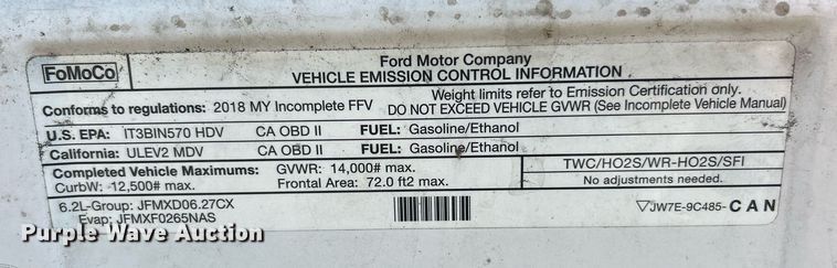 image for item EK8257 2018 Ford E350 Super Duty utility van