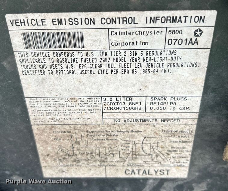 image for item EK8259 2007 Jeep Wrangler Sahara SUV