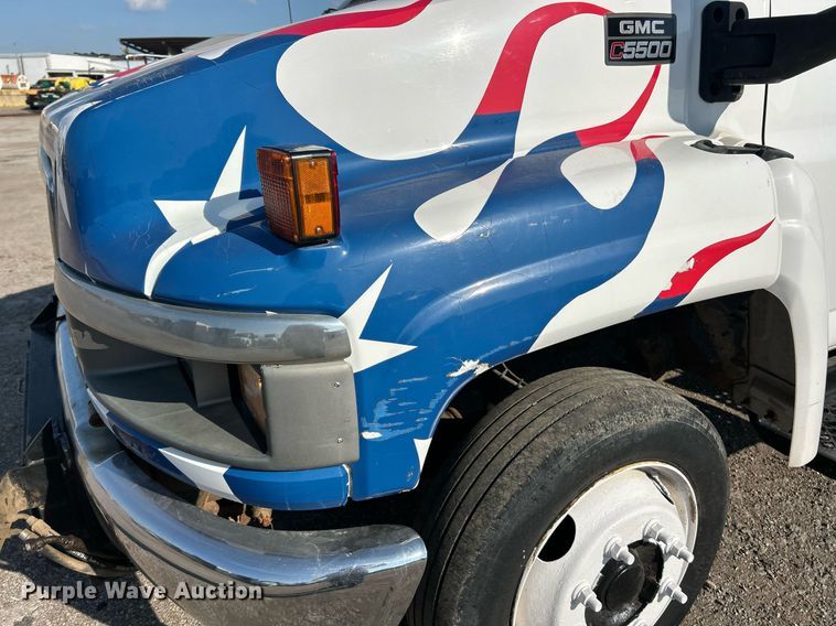 image for item EK8294 2006 GMC C5500 Crew Cab dump flatbed truck