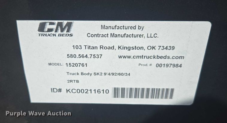 image for item EN3896 CM Truck Beds 1520761 flatbed