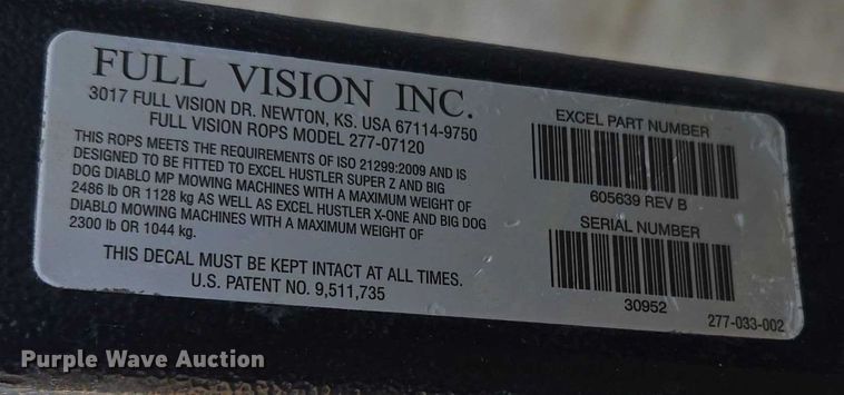 image for item EN3922 2018 Hustler 937037 ZTR lawn mower