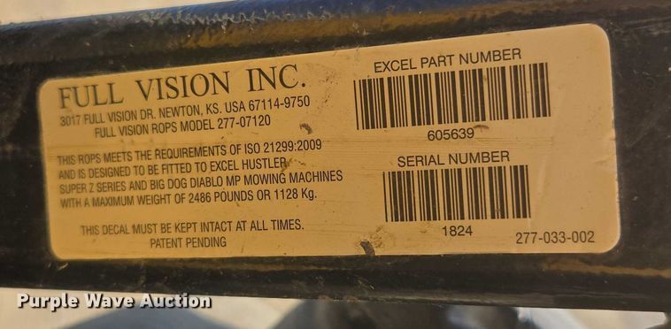 image for item EN3925 2015 Hustler 934349 ZTR lawn mower