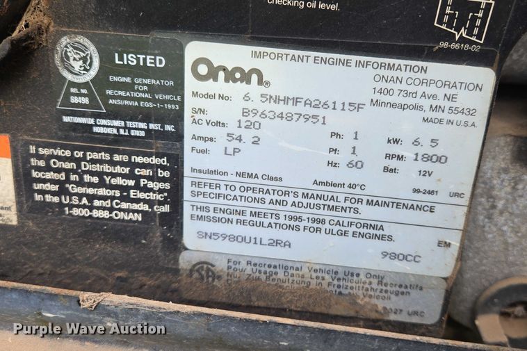 image for item EN8203 1996 Freightliner RV