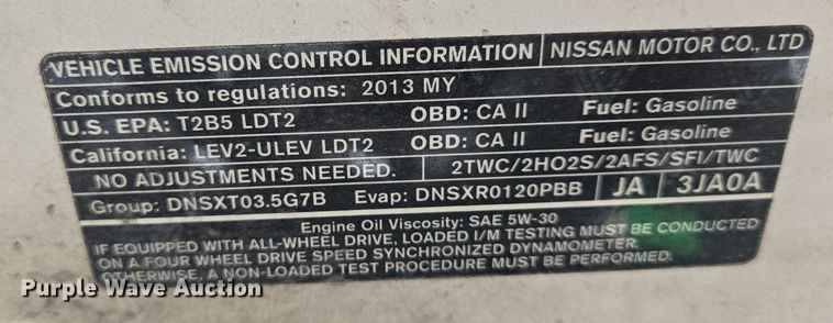 image for item EN8214 2013 Nissan Pathfinder SUV