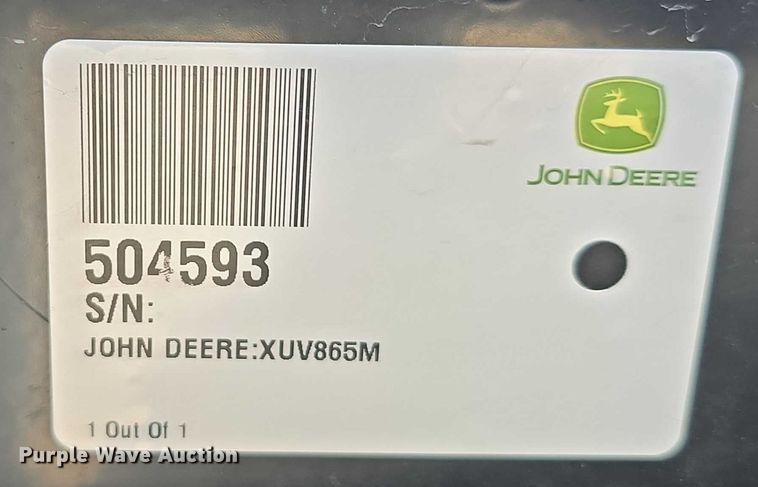 image for item EO1085 2024 John Deere XUV865M Gator utility vehicle