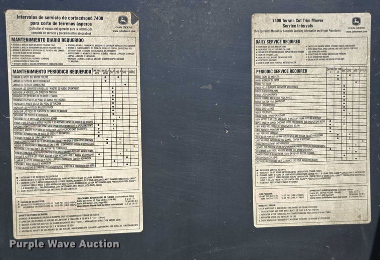 image for item EO1508 John Deere 7400 TerrainCut ZTR lawn mower