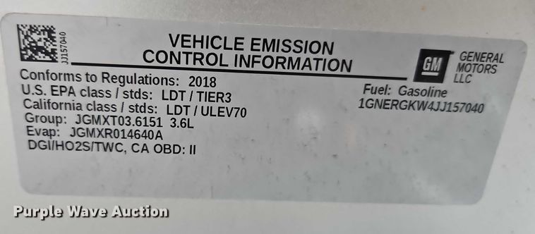 image for item EO4505 2021 Chevrolet Traverse SUV