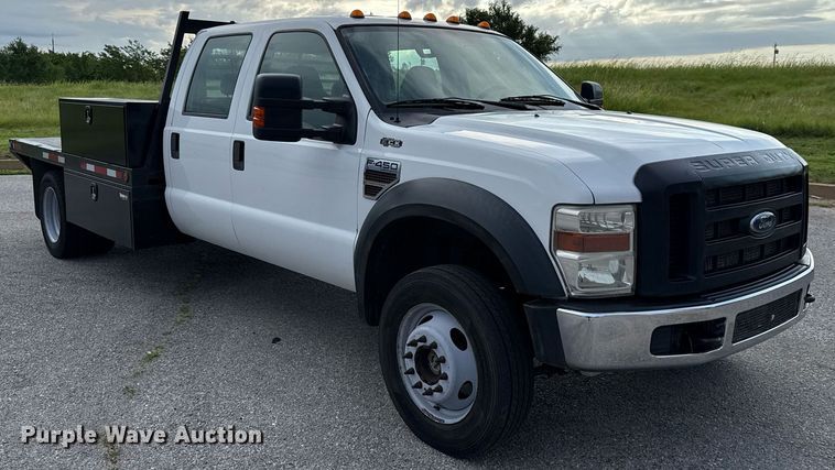 image for item HI9252 2008 Ford F450 Crew Cab flatbed truck
