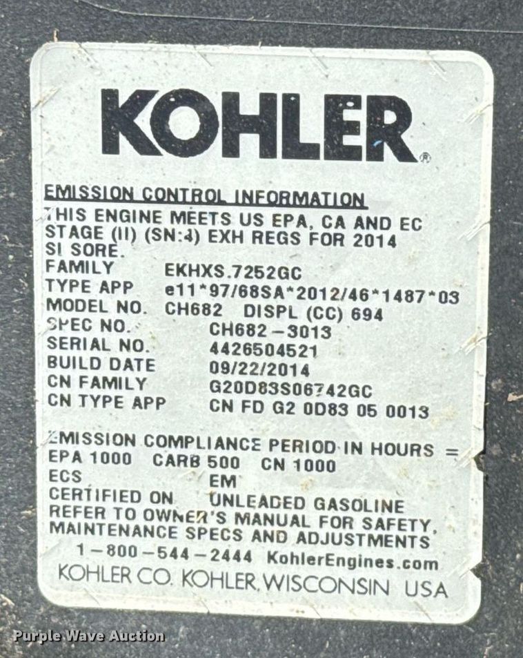 image for item HI9297 2014 Grass Hopper 623T ZTR lawn mower