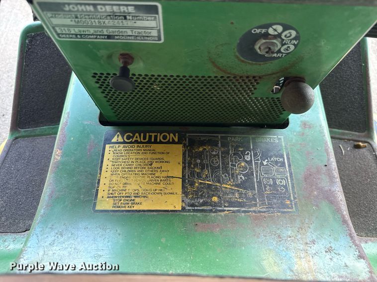 image for item HI9299 John Deere  318 lawn mower