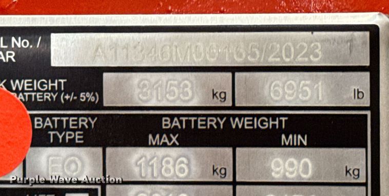 image for item ND9873 2023 Linde E18S forklift