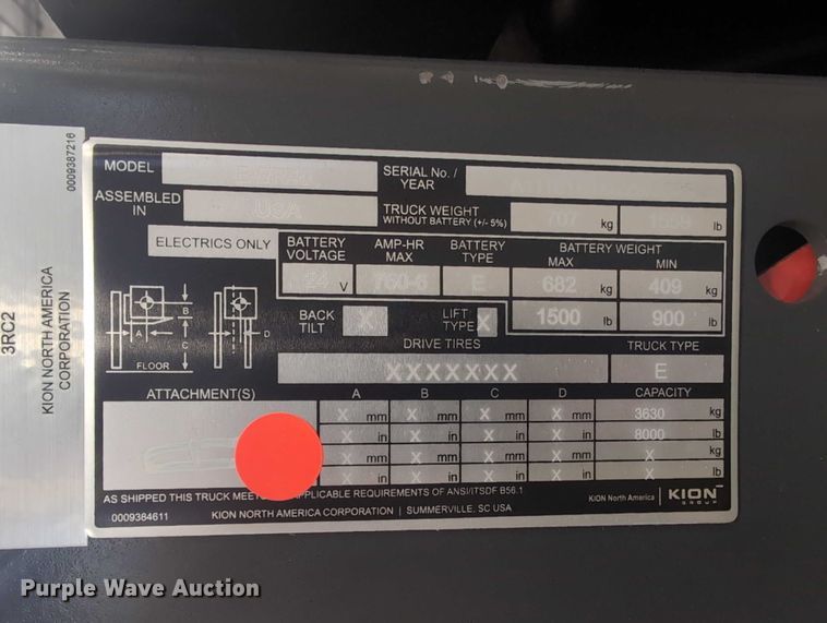 image for item ND9925 2023 Linde EWR40 pallet jack