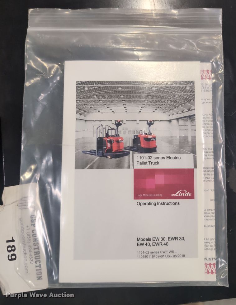 image for item ND9925 2023 Linde EWR40 pallet jack