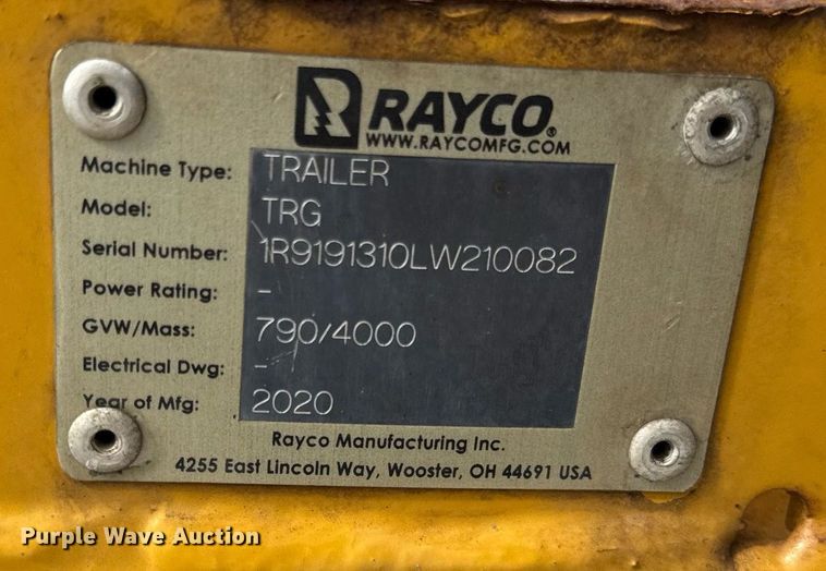 image for item YA0358 2021 Rayco RG55 stump grinder