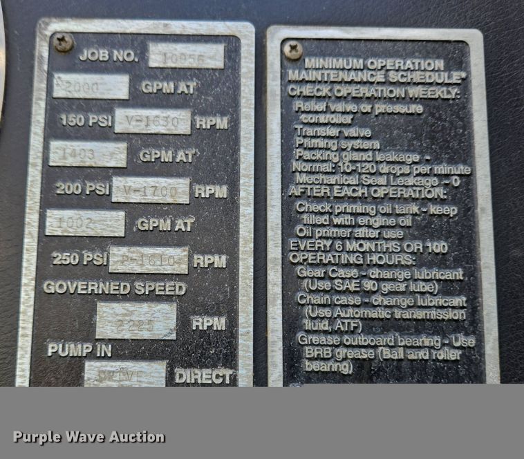 image for item YA0468 2000 Pierce pumper fire truck