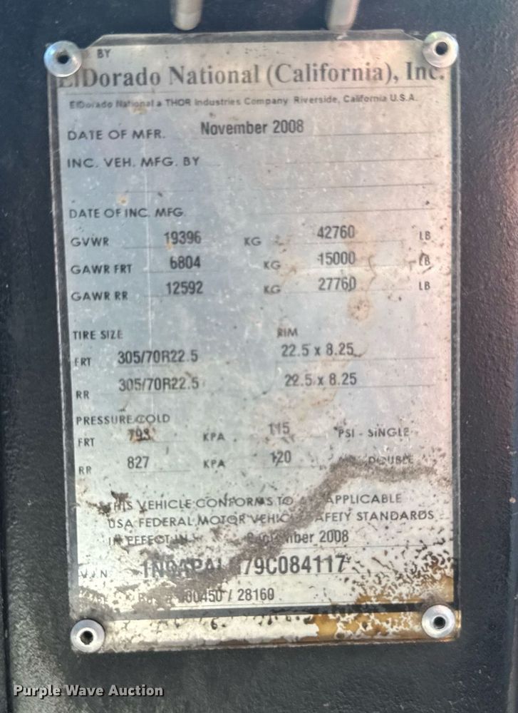 image for item YA0679 2009 ElDorado Axess transit bus