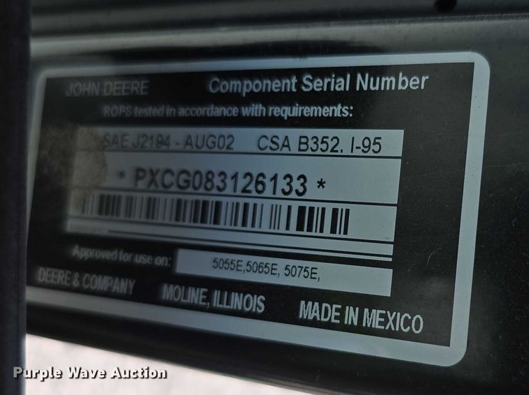 image for item YA0681 2021 John Deere 5055E MFWD tractor