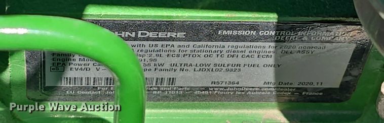 image for item YA0681 2021 John Deere 5055E MFWD tractor