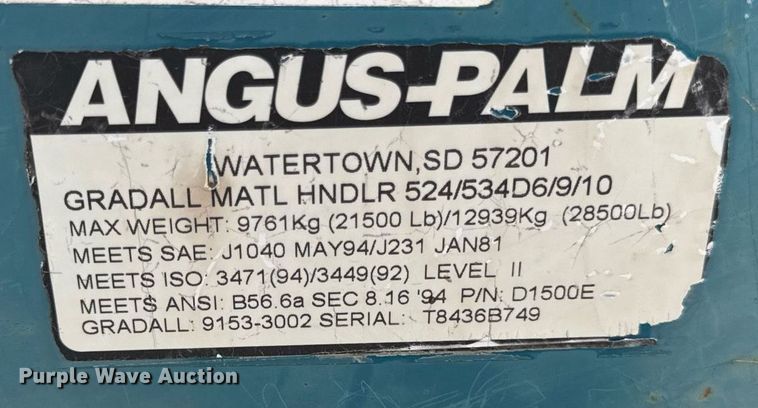 image for item DI9077 2005 Gradall 534D9-45 telehandler