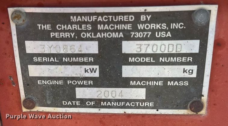 image for item DI9254 2004 Ditch Witch 3700DD trencher