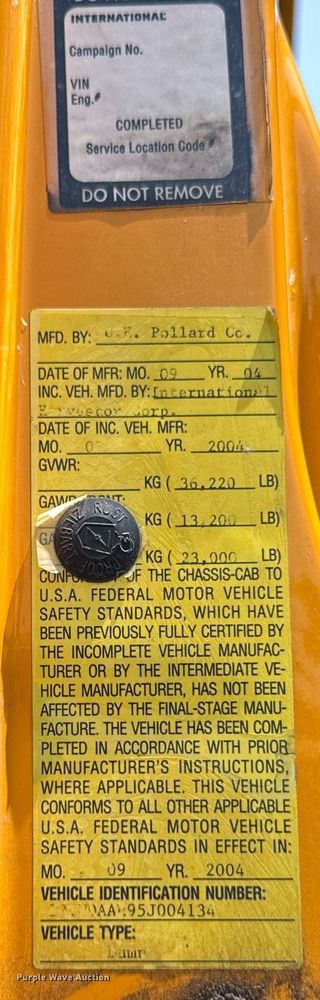 image for item DI9338 2005 International 7400 dump truck