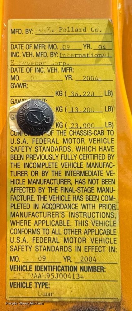 image for item DI9338 2005 International 7400 dump truck