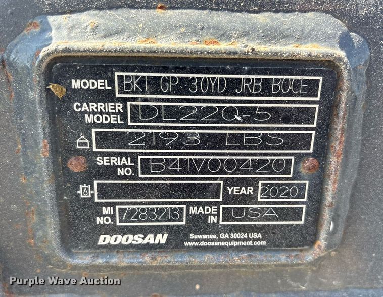 image for item DM1924 Doosan DL220-5 wheel loader