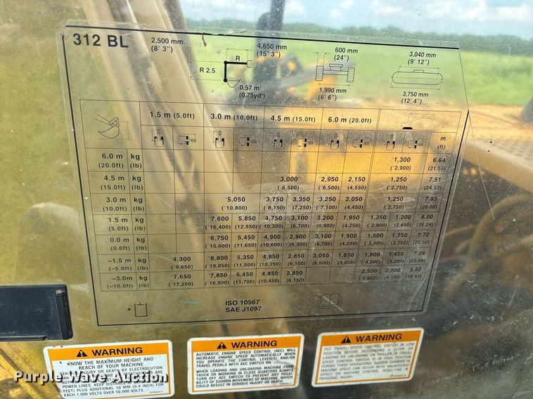 image for item DM1948 1999 Caterpillar 312B L excavator