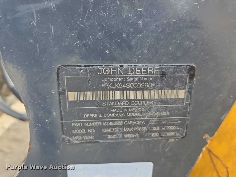 image for item DR3754 2021 John Deere 644 P-Tier wheel loader