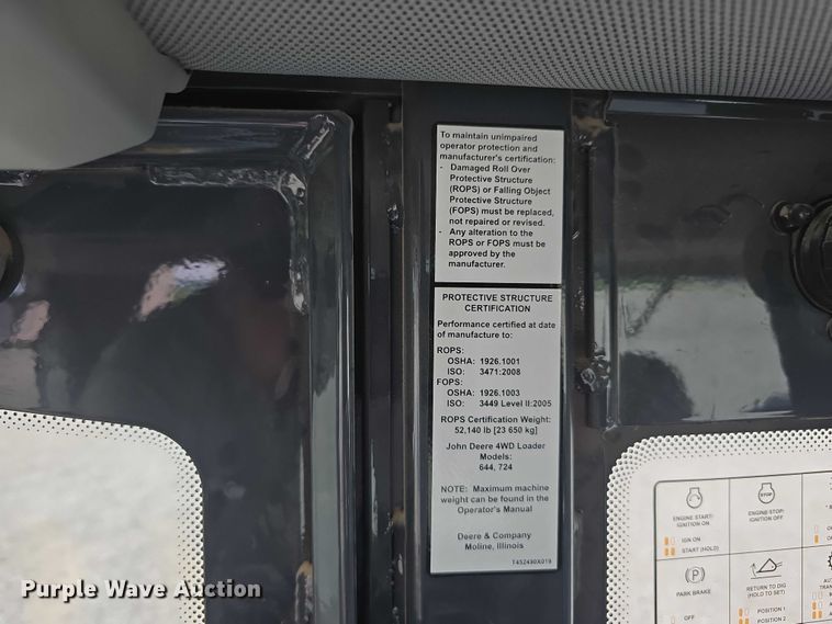 image for item DR3754 2021 John Deere 644 P-Tier wheel loader