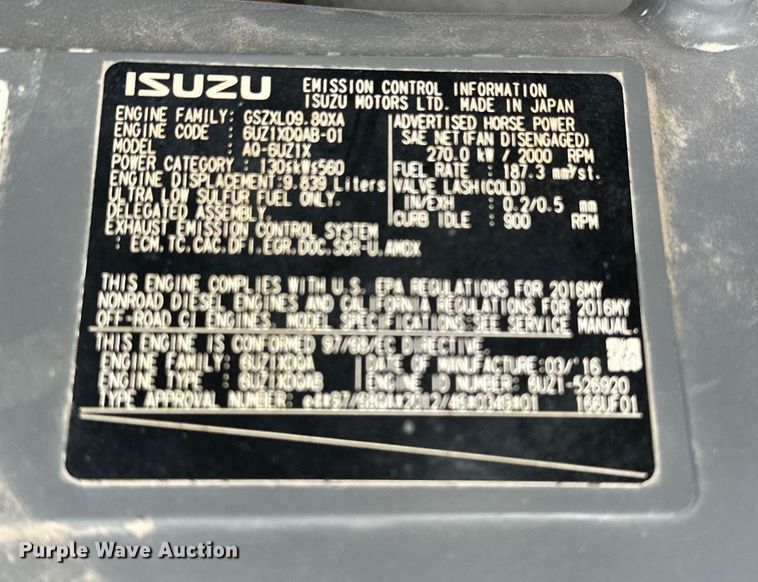 image for item DR3757 2017 Hitachi Zaxis 470LC-6 excavator