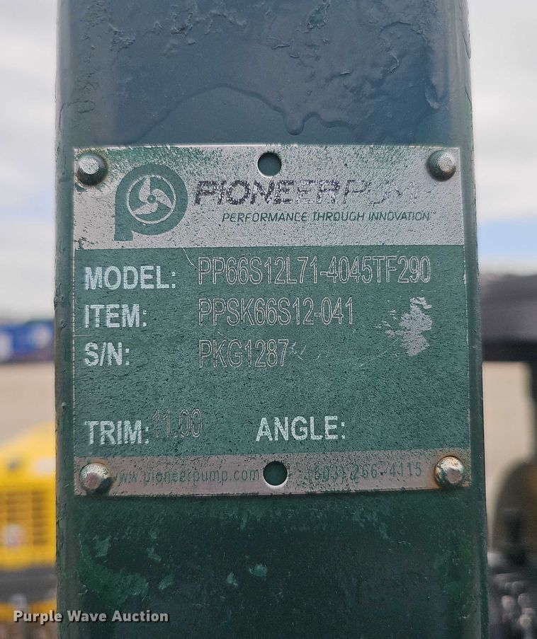 image for item DR3764 Pioneer PP66S12L71-4045TF290 pump