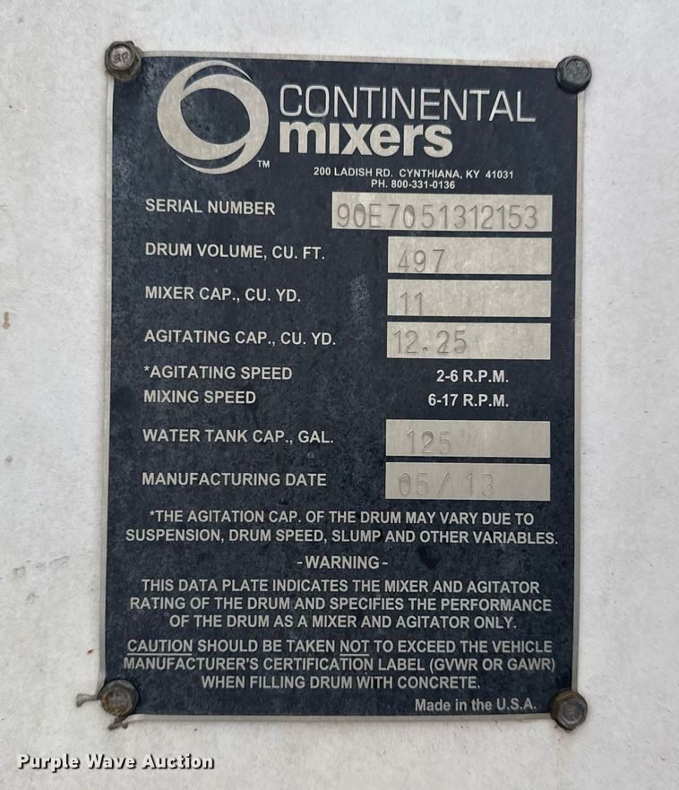 image for item DS3762 2014 Peterbilt 365 ready mix truck