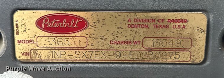 image for item DS3762 2014 Peterbilt 365 ready mix truck