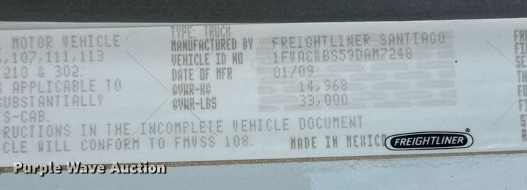 image for item DS3774 2009 Freightliner Business Class M2 swab truck