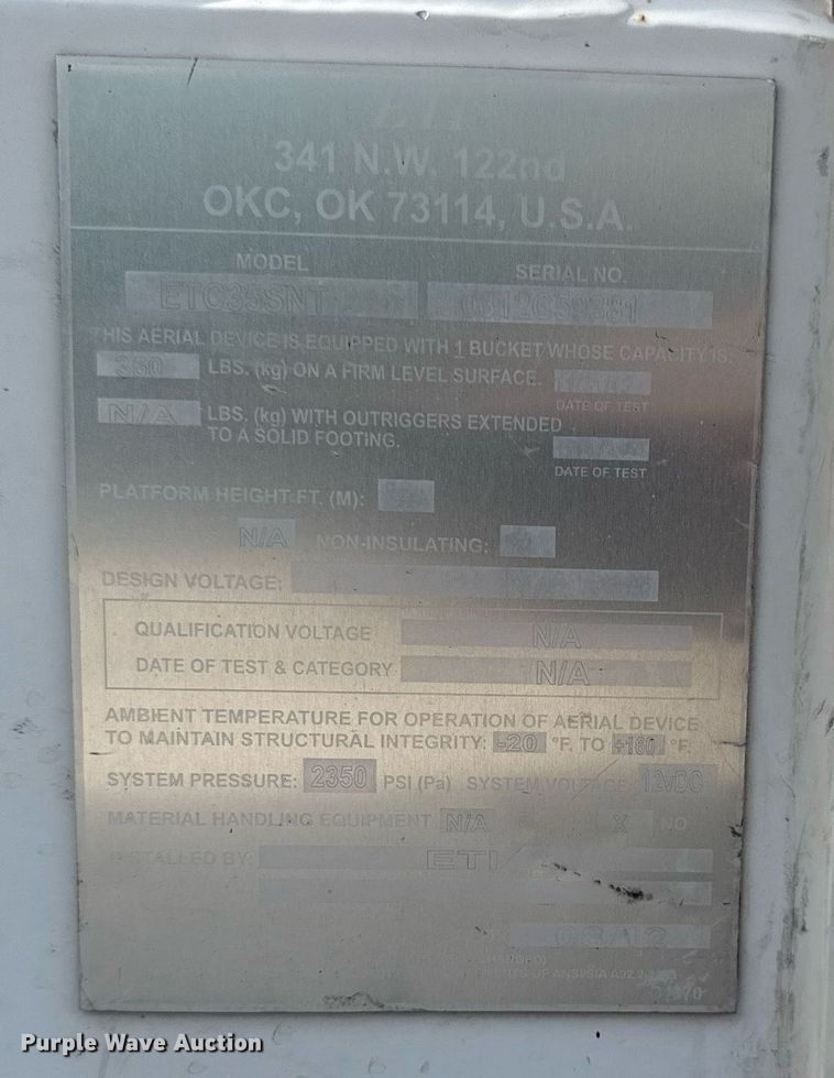 image for item DS3777 2012 Dodge Ram 4500 bucket truck