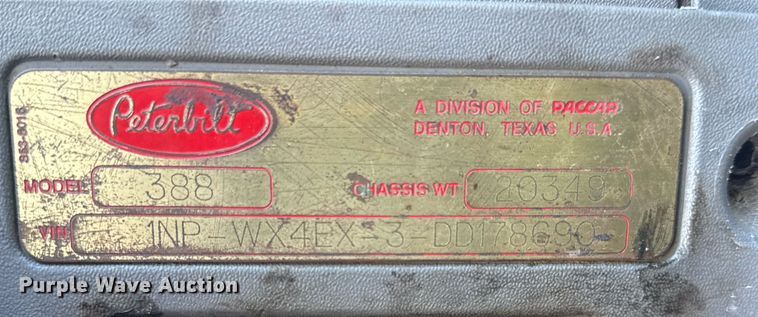 image for item DS3819 2013 Peterbilt 388 vacuum truck