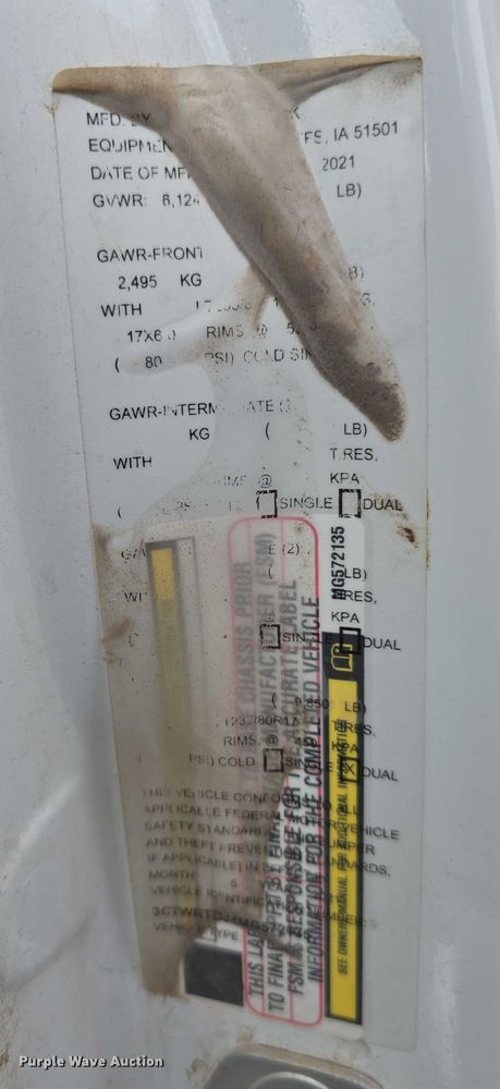 image for item DT6906 2021 Dodge Ram 3500  utility bed pickup truck