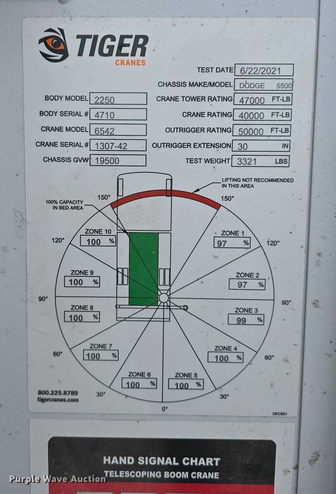 image for item DT6908 2021 Dodge Ram 5500 utility / service truck