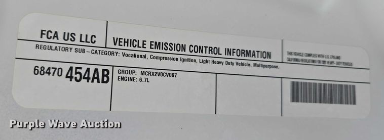 image for item DT6908 2021 Dodge Ram 5500 utility / service truck