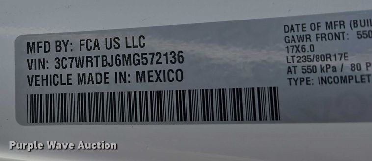 image for item DT6909 2021 Dodge  Ram 3500 utility bed pickup truck