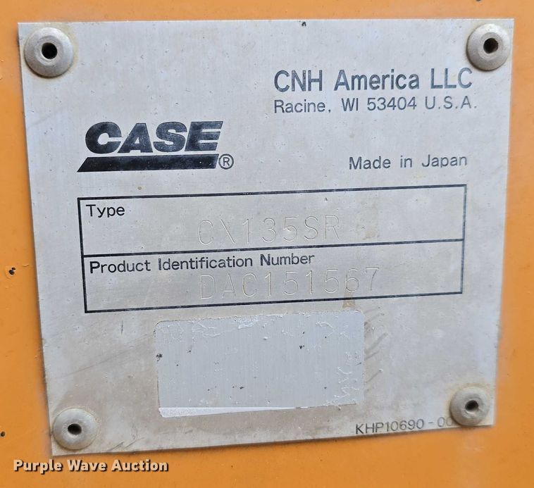 image for item DT6984 2007 Case CX135SR excavator