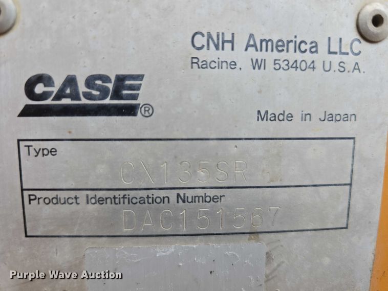 image for item DT6984 2007 Case CX135SR excavator