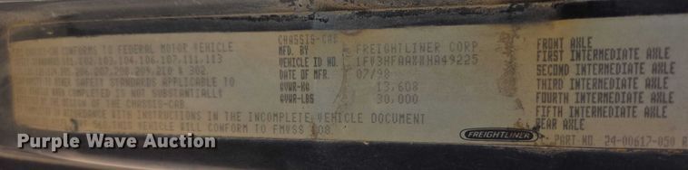 image for item DT7228 1999 Freightliner FL70 water truck