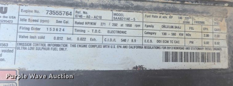 image for item DT7237 2014 Komatsu PC360LC-10 excavator